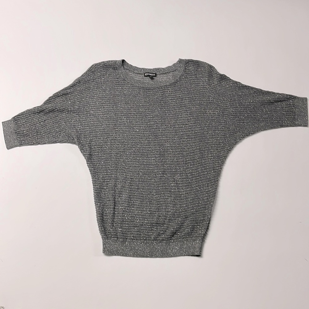 Express gray and silver slouch top